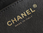 CHANEL 25S TOTE 36 CM IN BLACK LAMBSKIN WITH GOLD HARDWARE