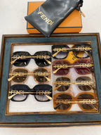 OVERSIZED FF DIAMONDS SQUARE FRAME SUNGLASSES FE40065F IN ACETATE