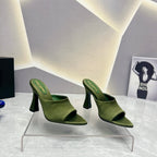 SL GOLDIE MULES MOSS SATIN