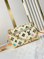 MINI SOFT TRUNK 18 IN VANILLA MONOGRAM CRAGGY CANVAS GOLD CHAIN