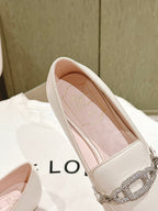 STRASS CHAIN LOAFERS IN WHITE CALFSKIN WITH CRYSTAL CHAIN DETAIL