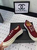 LACELESS SNEAKERS PLATFORM IN ROSEWOOD CANVAS