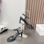 CUIR TRIOMPHE SANDAL IN LAMBSKIN BLACK
