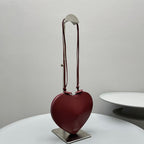 le coeur 21cm burgunfy calfskin shouder bag
