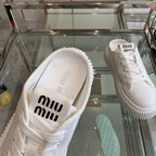Mule Shoes White Canvas