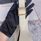 le 5a7 large 30cm white calfskin