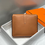 STEVE LIGHT JUNIOR MESSENGER BAG 27 IN GOLD TOGO CALFSKIN