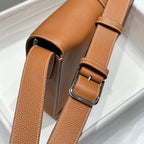 STEVE LIGHT JUNIOR MESSENGER BAG 27 IN GOLD TOGO CALFSKIN