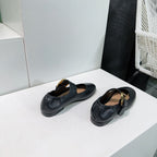 ASTAIRE MARY-JANE BALLERINA IN BLACK CALFSKIN