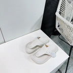 LW THONG SANDALS WHITE CALFSKIN