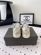 CASUAL SHOES IN GREY LAMBSKIN