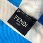 MINI ROLL BAG 15 OCEAN BLUE MIX WHITE FF JACQUARD FABRIC