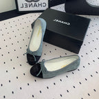 BALLET FLAT ICEBERG BLUE MIX BLACK VELVET