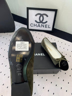 BALLET FLAT OLIVE GREEN MIX BLACK VELVET