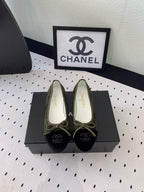 BALLET FLAT OLIVE GREEN MIX BLACK VELVET