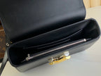 TWIST MM 23 IN BLACK EPI LEATHER GOLD AND SILVER HARDWARE