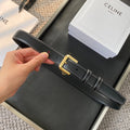BELT 25MM IN BLACK REVERSIBLE ITALIAN CALFSKIN WITH  GOLD BUCKLE WHITE STITCHING