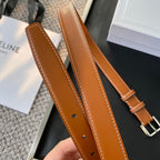 BELT 25MM IN BROWN REVERSIBLE ITALIAN CALFSKIN WITH  SILVER BRASS BUCKLE