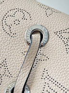 BELLA 22 IN BEIGE MONOGRAM PERFORATE CALFSKIN SILVER HARDWARE