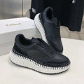 CHLOÉ NAMA SNEAKER 5 CM IN BLACK CALFSKIN