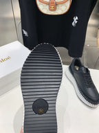 CHLOÉ NAMA SNEAKER 5 CM IN BLACK CALFSKIN