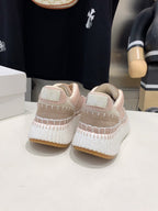 NAMA SNEAKER 5 CM IN LIGHT PINK CALFSKIN
