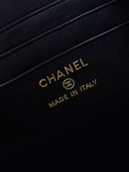 CHANEL 25S MINI VANITY BAG 16 CM IN BLACK LAMBSKIN WITH CRYSTAL-EMBELLISHED CC LOGO