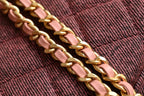 CHANEL 25S KELLY 19 CM IN WINE RED TWEED WITH GOLD HARDWARE