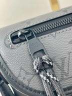 PULSE WEARABLE WALLET 22 IN GUN METAL MONOGRAM ECLIPSE COATED CANVAS