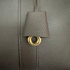 LOOM BAG 32 IN CAFFE BROWN SMOOTH CALFSKIN WITH GOLD HARDWARE