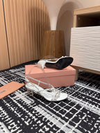 STRAP HIGH HEEL SANDALS IN WHITE SHINY LAMBSKIN