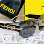 SQUARED RIMLESS VISOR SUNGLASSES FE40066U IN ACETATE AND METAL