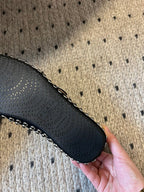 STRASS BALLET FLATS IN BLACK LAMBSKIN