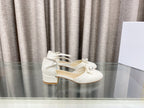 PEARL MARY JANE PUMP IN WHITE LAMBSKIN 30 MM