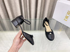 PEARL MARY JANE PUMP IN BLACK LAMBSKIN 30 MM