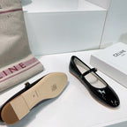 MARRY JANE FLAT IN BLACK PATENT CALFSKIN