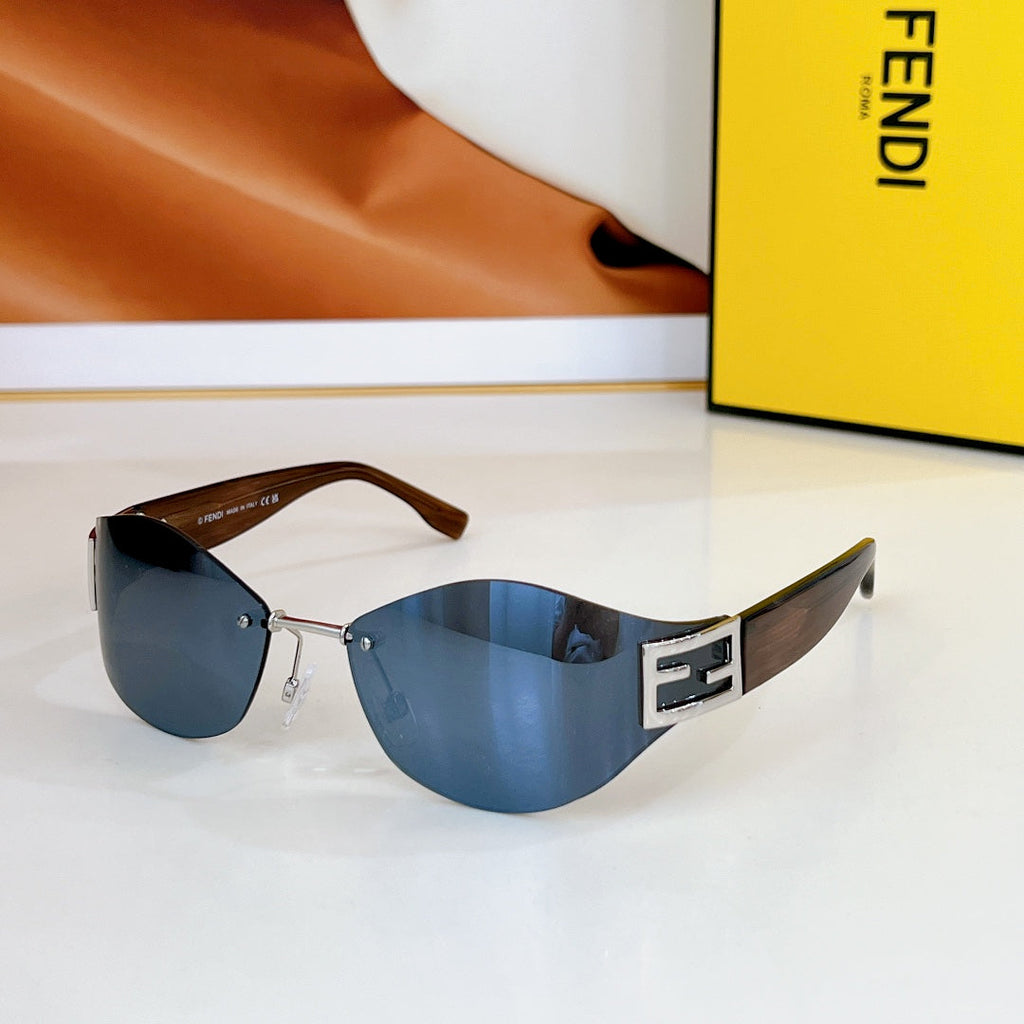 BAGUETTE CHUNKY SUNGLASSES FE40159U IN METAL AND ACETATE