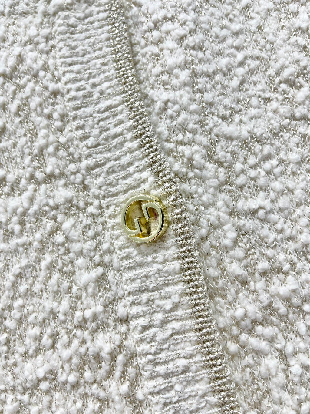Gucci 2025 Cardigan Cream White Wool