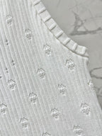 CC White Knitted Fabric Vest