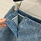 DIOR RETRO WASHED PLARETRO WASHED PLAID DENIM MINI SKIRT