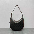 Celine Héloïse Bag Triomphe Black Brown Canvas & Calfskin