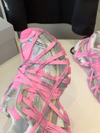 3XL EXTREME LACE SNEAKER SILVER AND PINK