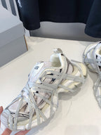 3XL EXTREME LACE SNEAKER BEIGE AND GRAY
