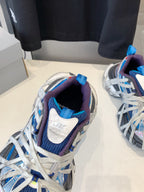 3XL EXTREME LACE SNEAKER BLUE MIX PINK SILVER AND RED