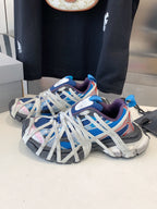 3XL EXTREME LACE SNEAKER BLUE MIX PINK SILVER AND RED