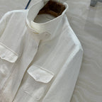 LP CLASSIC STAND-COLLAR LINEN JACKET 265165