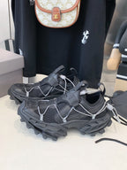 HIKE SNEAKER IN BLACK MESH, POLYURETHANE AND POLYESTER