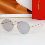 PREMIÈRE RIMLESS ROUND FRAME SUNGLASSES CT0475 IN METAL
