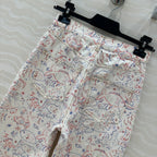 CC Straight Pants Multicolor Denim Cotton