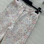 CC Straight Pants Multicolor Denim Cotton